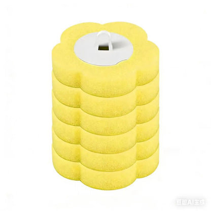 Escobilla de váter con cabezales desechables · mango largo